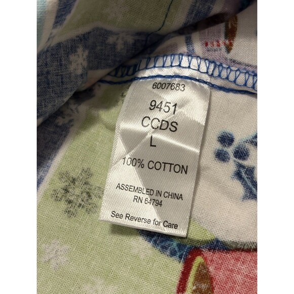 Med Couture Christmas Holiday Winter Women L Scrub Top 100% Cotton RN 64794 - Picture 5 of 9